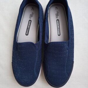 Cool Wave Memory Foam Navy Blue Size 7 1/2 Women's Slip-on Shoes